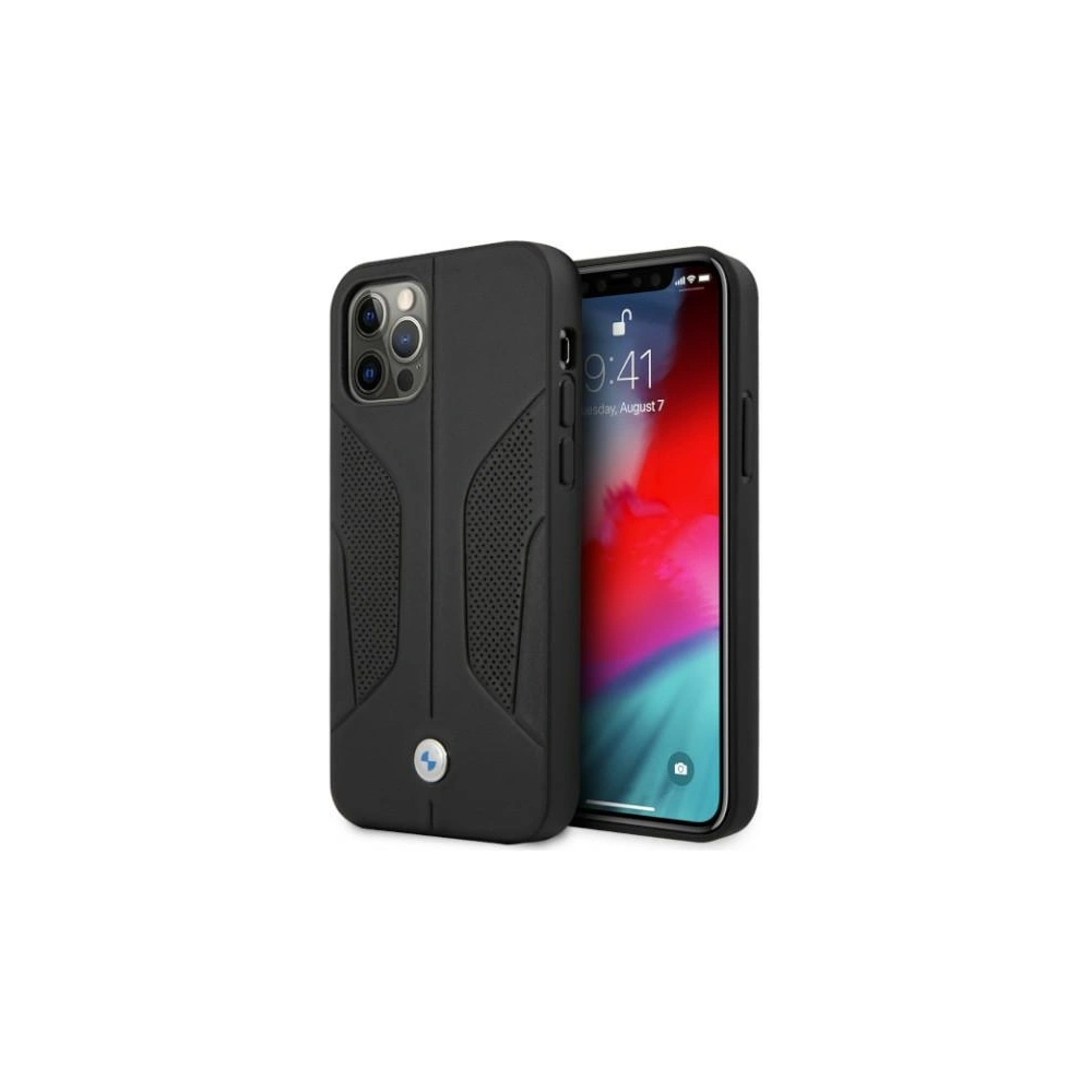 Hurtownia GSM - Case BMW BMHCP12MRSCSK Apple iPhone 12/12 Pro schwarz/hardcase Leder Perforierte Seiten - BMW073BLK - {ean13} - Hurt