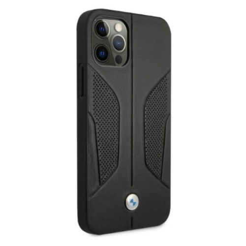 Etui BMW BMHCP12MRSCSK Apple iPhone 12/12 Pro czarny/black hardcase Leather Perforate Sides