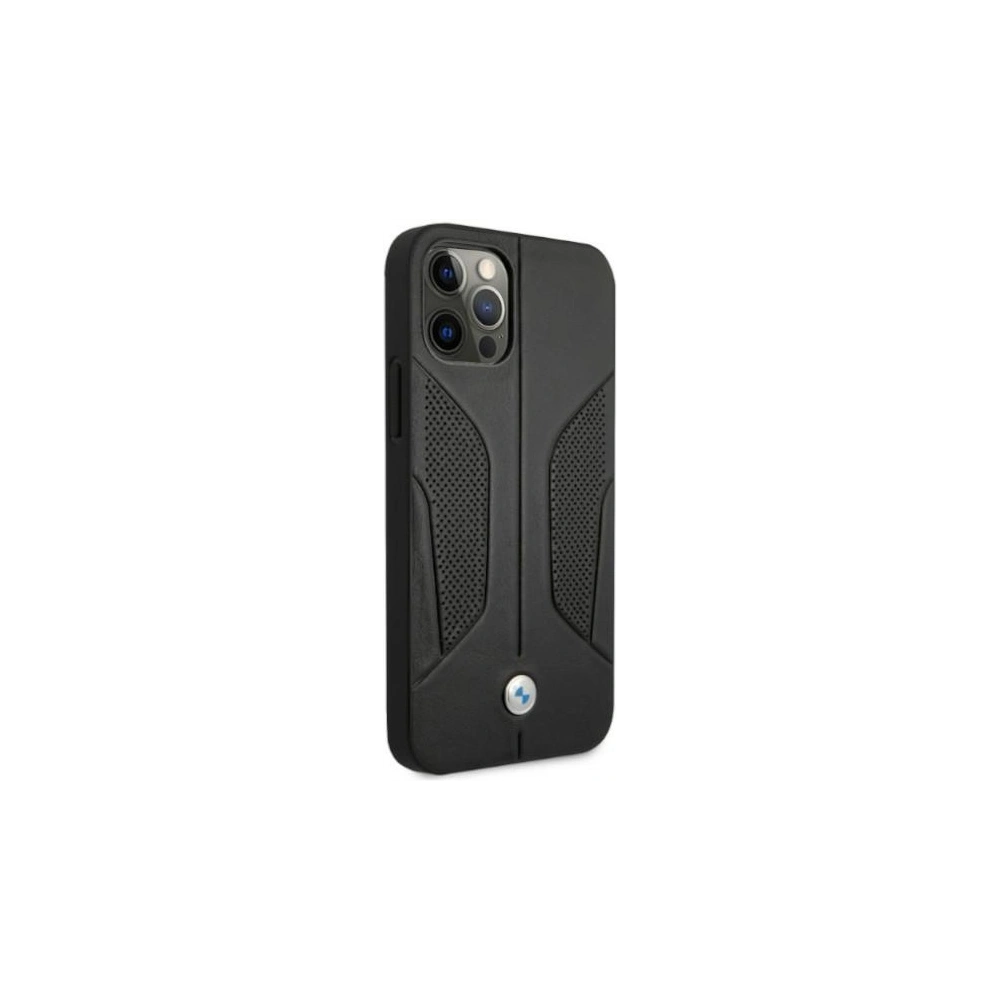 Hurtownia GSM - Case BMW BMHCP12MRSCSK Apple iPhone 12/12 Pro schwarz/hardcase Leder Perforierte Seiten - BMW073BLK - {ean13} - Hurt
