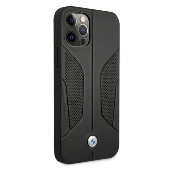 Kryt BMW BMHCP12MRSCSK Apple iPhone 12/12 Pro black hardcase Leather Perforate Sides