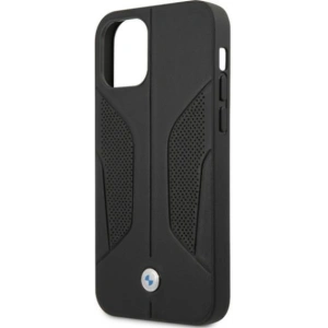 Hurtownia GSM - Etui BMW BMHCP12MRSCSK Apple iPhone 12/12 Pro černé/black hardcase Kožené perforované strany - BMW073BLK - {ean13} - Hurt