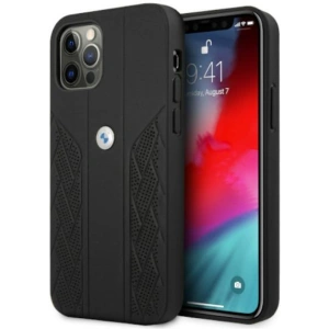 Hurtownia GSM - Etui BMW BMHCP12MRSPPK Apple iPhone 12/12 Pro czarny/black hardcase Leather Curve Perforate - BMW075BLK - {ean13} - Hurt
