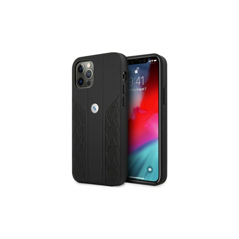 Hurtownia GSM - Etui BMW BMHCP12MRSPPK Apple iPhone 12/12 Pro černé/black hardcase Leather Curve Perforate - BMW075BLK - {ean13} - Hurt