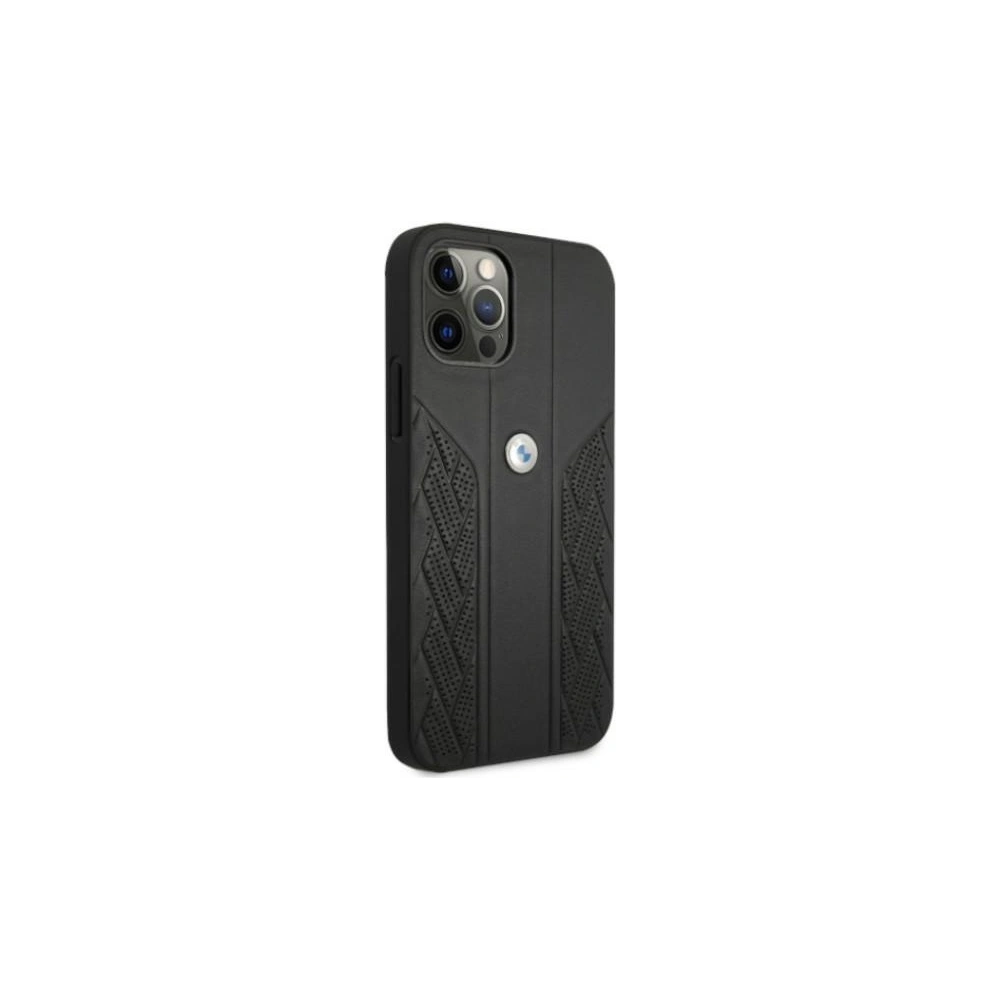 Hurtownia GSM - Etui BMW BMHCP12MRSPPK Apple iPhone 12/12 Pro černé/black hardcase Leather Curve Perforate - BMW075BLK - {ean13} - Hurt