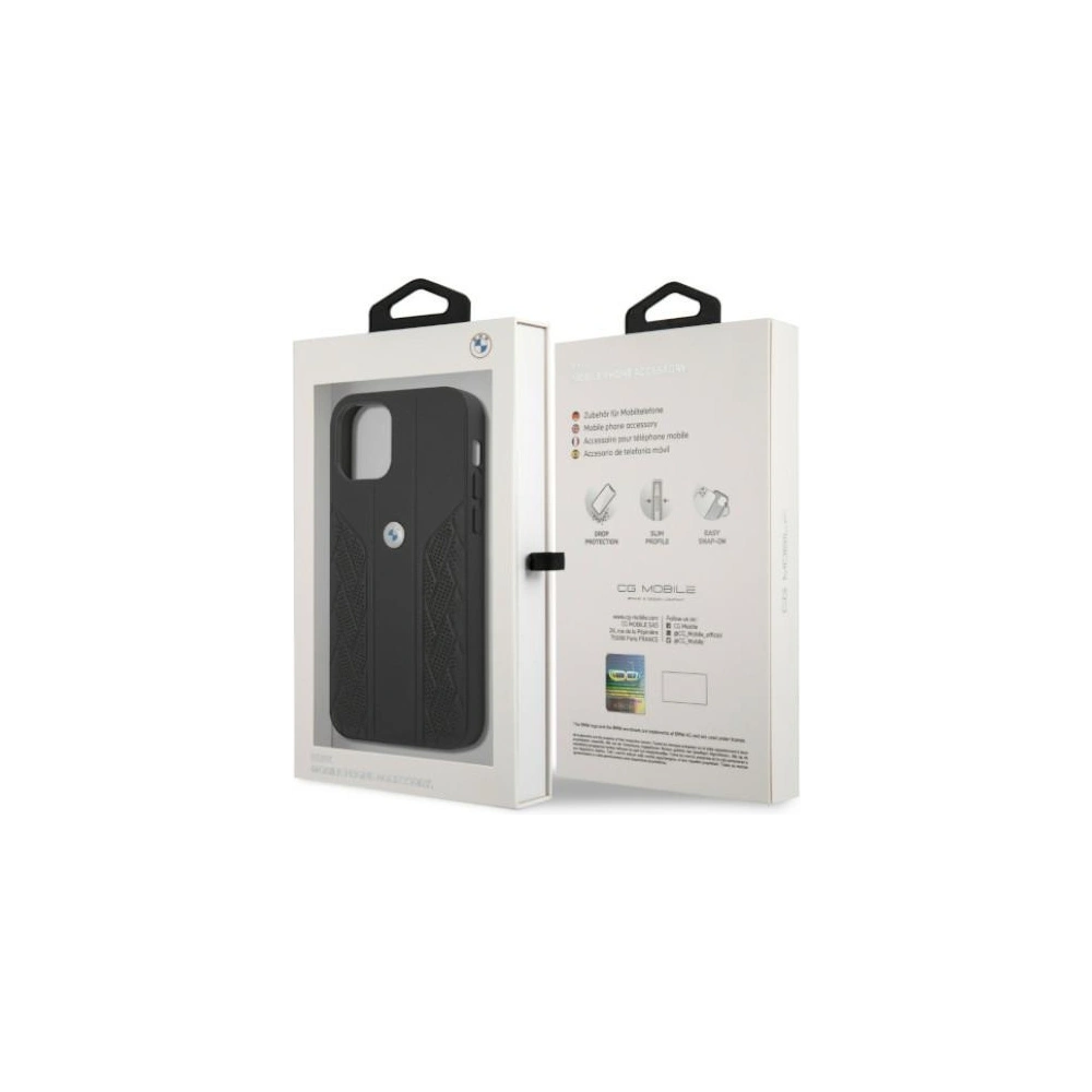 Hurtownia GSM - Etui BMW BMHCP12MRSPPK Apple iPhone 12/12 Pro černé/black hardcase Leather Curve Perforate - BMW075BLK - {ean13} - Hurt