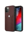 Etui BMW BMHCP12MRSPPR Apple iPhone 12/12 Pro červené/red hardcase Leather Curve Perforate