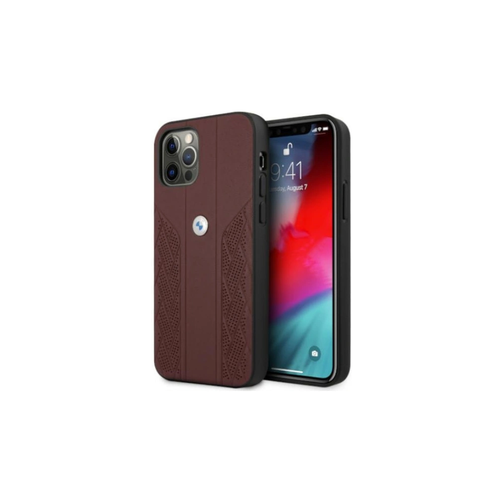 Hurtownia GSM - Case BMW BMHCP12MRSPPR Apple iPhone 12/12 Pro rot/red Hardcase Leather Curve Perforate - BMW076RED - {ean13} - Hurt