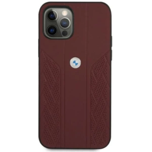 Hurtownia GSM - Etui BMW BMHCP12MRSPPR Apple iPhone 12/12 Pro červené/red hardcase Leather Curve Perforate - BMW076RED - {ean13} - Hurt