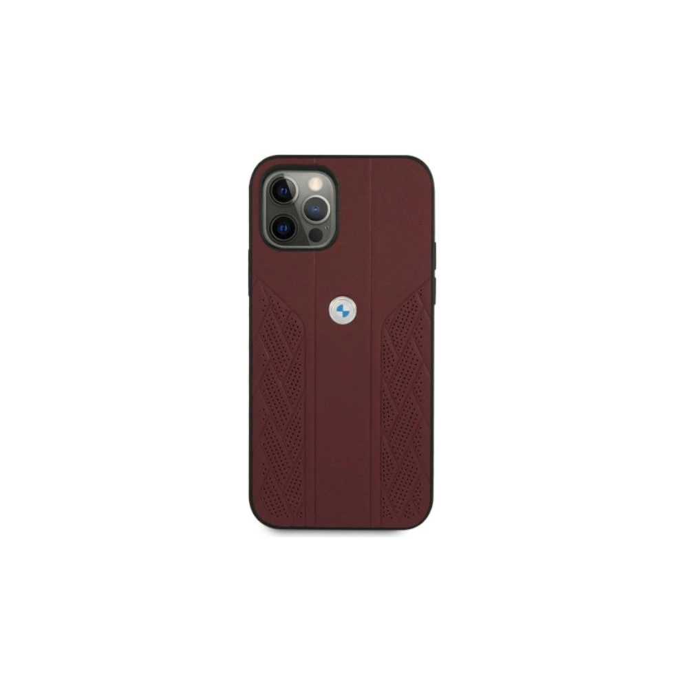 Hurtownia GSM - Case BMW BMHCP12MRSPPR Apple iPhone 12/12 Pro rot/red Hardcase Leather Curve Perforate - BMW076RED - {ean13} - Hurt