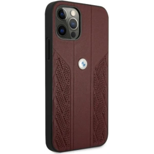 Hurtownia GSM - Etui BMW BMHCP12MRSPPR Apple iPhone 12/12 Pro červené/red hardcase Leather Curve Perforate - BMW076RED - {ean13} - Hurt