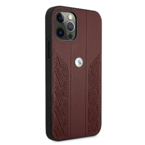 Etui BMW BMHCP12MRSPPR Apple iPhone 12/12 Pro czerwony/red hardcase Leather Curve Perforate