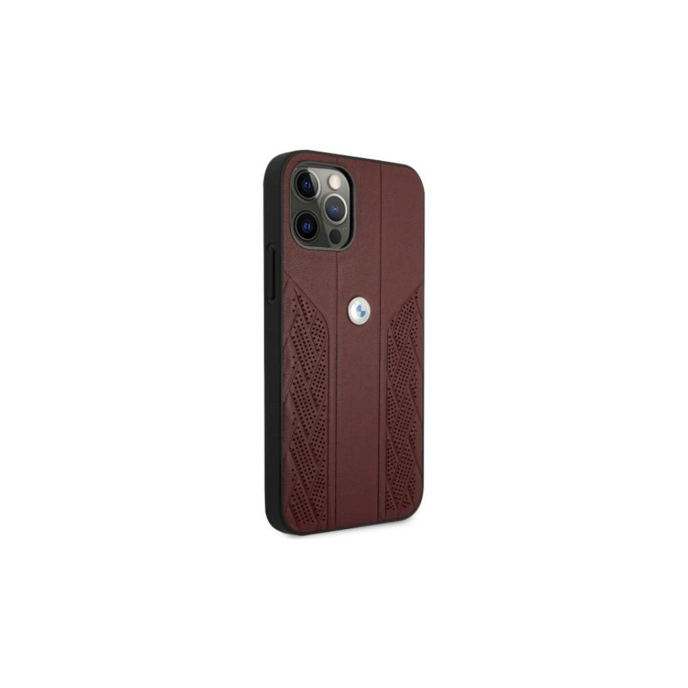 Hurtownia GSM - Case BMW BMHCP12MRSPPR Apple iPhone 12/12 Pro rot/red Hardcase Leather Curve Perforate - BMW076RED - {ean13} - Hurt