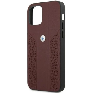 Hurtownia GSM - Etui BMW BMHCP12MRSPPR Apple iPhone 12/12 Pro červené/red hardcase Leather Curve Perforate - BMW076RED - {ean13} - Hurt