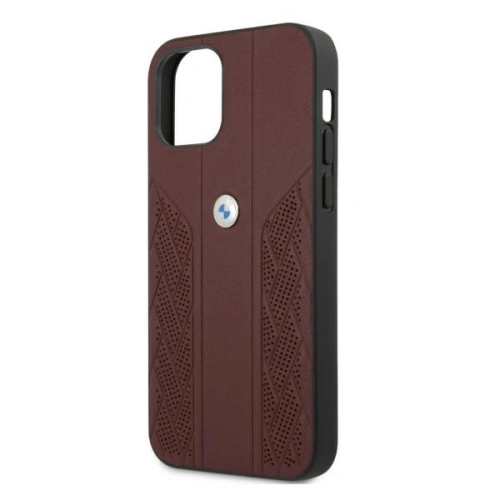 Etui BMW BMHCP12MRSPPR Apple iPhone 12/12 Pro czerwony/red hardcase Leather Curve Perforate