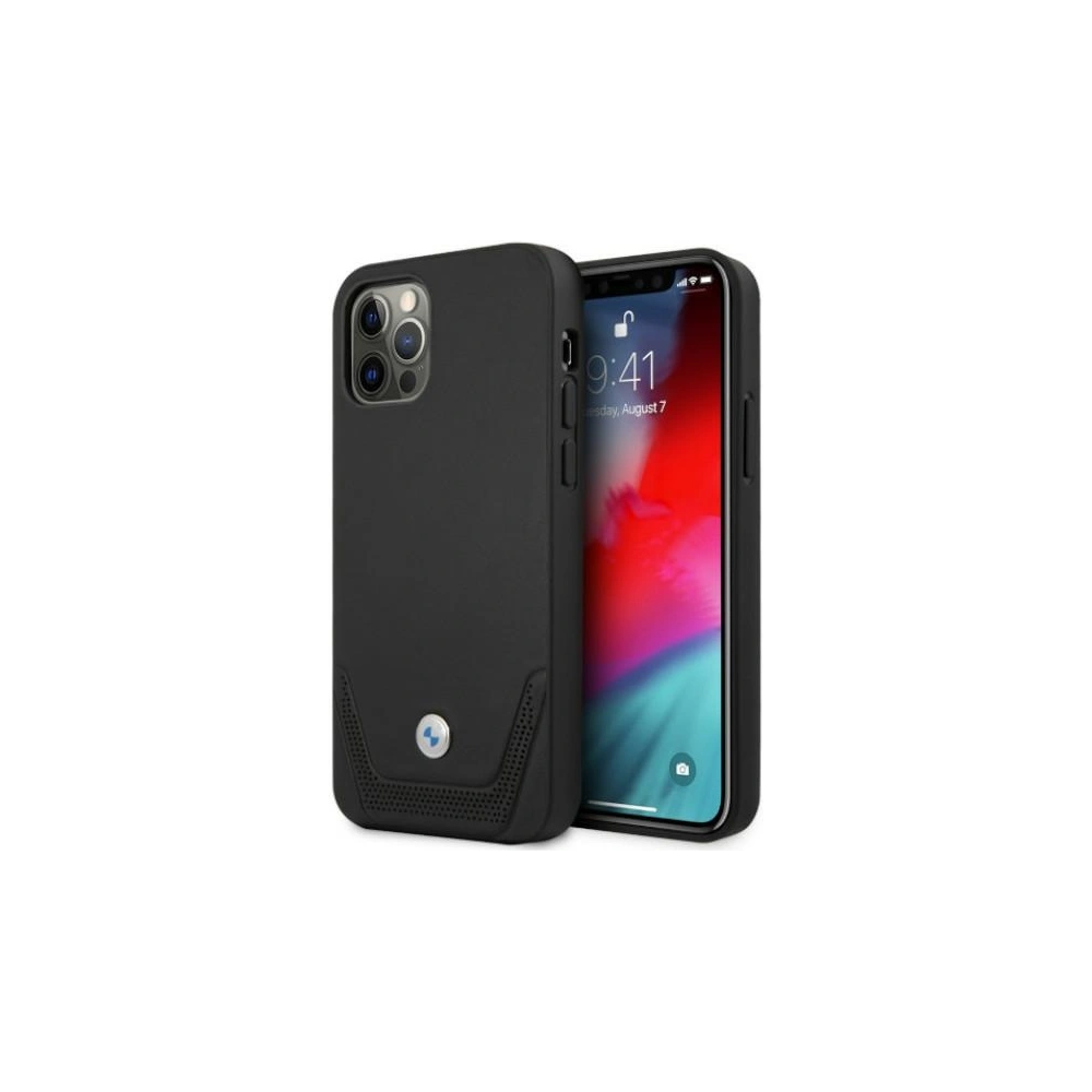 Hurtownia GSM - Etui BMW BMHCP12MRSWPK Apple iPhone 12/12 Pro černý/black hardcase Kožené perforované - BMW077BLK - {ean13} - Hurt