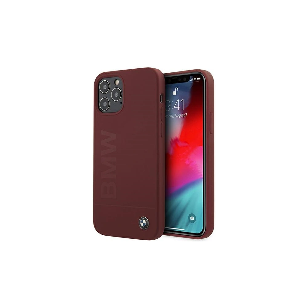 Wholesale BMW BMHCP12MSLBLRE Apple iPhone 12/12 Pro red hardcase Silicone Signature Logo - BMW080RED - {ean13} - Hurt