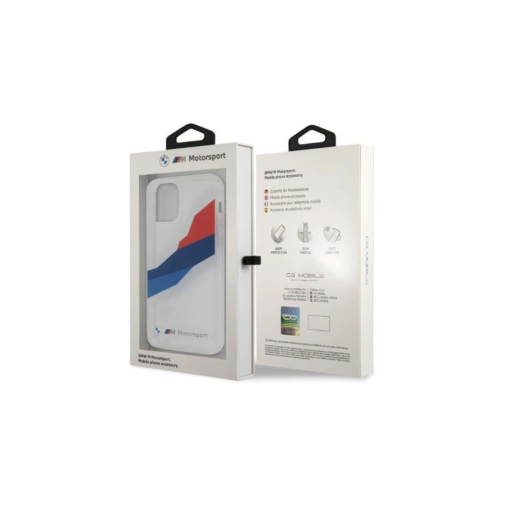 Hurtownia GSM - Etui BMW BMHCP12MSKTGT Apple iPhone 12/12 Pro průhledný tvrdý obal Motorsport Tricolor - BMW079CL - {ean13} - Hurt