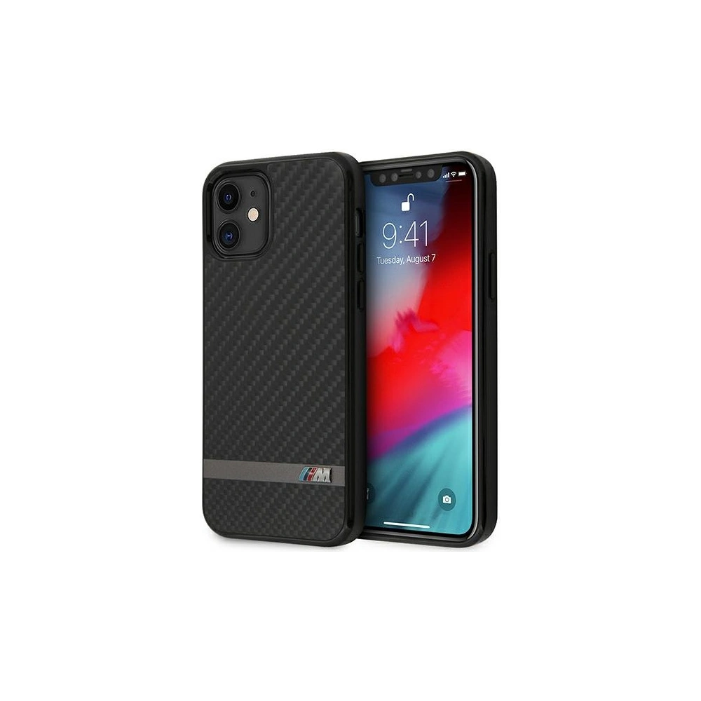 Wholesale BMW BMHCP12SASCFBK Apple iPhone 12 mini black hardcase M Collection Carbon - BMW085BLK - {ean13} - Hurt