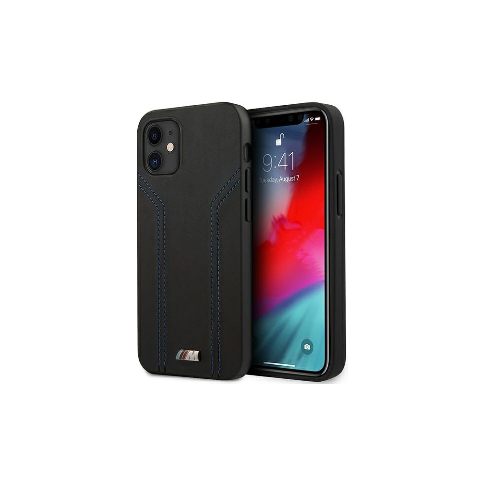 Wholesale BMW BMHCP12SDLBK Apple iPhone 12 mini black hardcase M Collection Blue Lines - BMW087BLK - {ean13} - Hurt