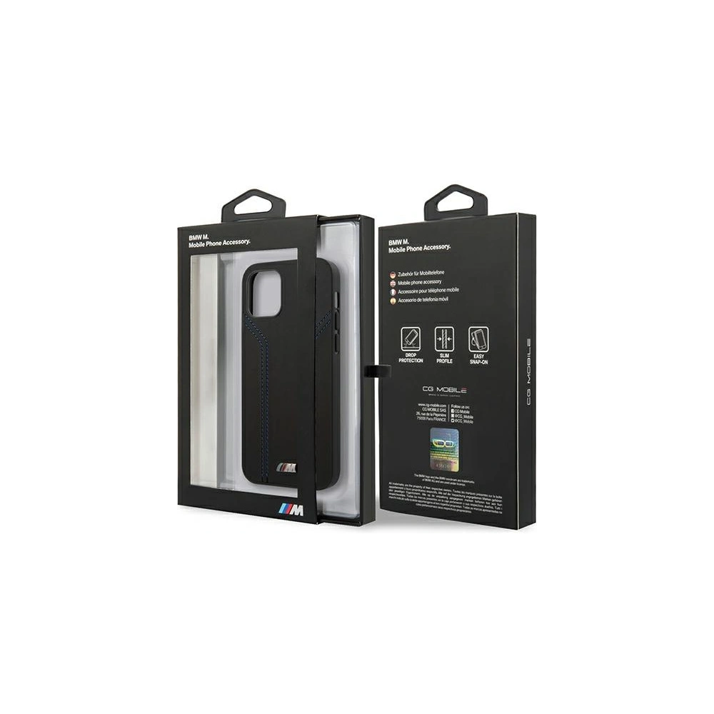 Wholesale BMW BMHCP12SDLBK Apple iPhone 12 mini black hardcase M Collection Blue Lines - BMW087BLK - {ean13} - Hurt
