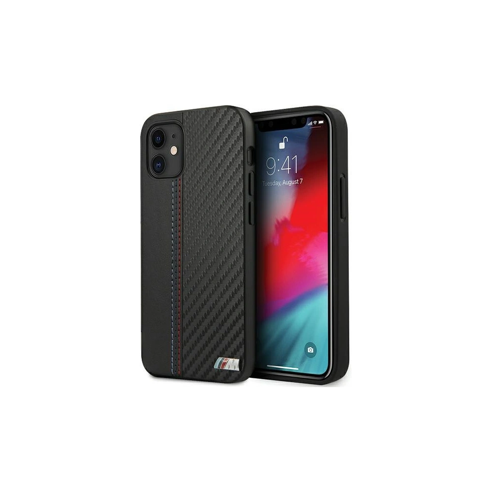 Hurtownia GSM - Etui BMW BMHCP12SMCARBK Apple iPhone 12 mini černý/black hardcase M Collection PU Carbon Stripe - BMW089BLK - {ean13} - Hurt
