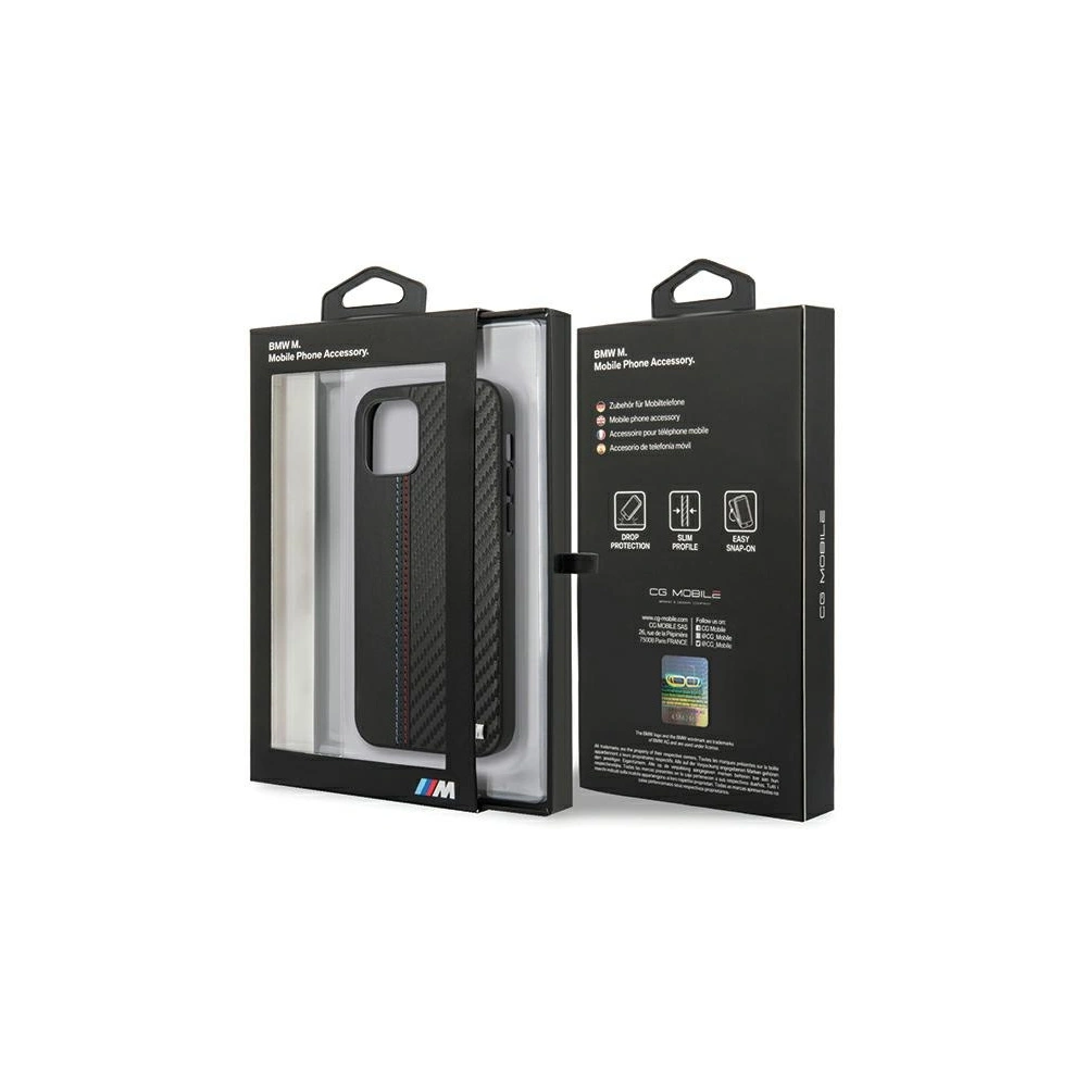 Hurtownia GSM - Etui BMW BMHCP12SMCARBK Apple iPhone 12 mini černý/black hardcase M Collection PU Carbon Stripe - BMW089BLK - {ean13} - Hurt