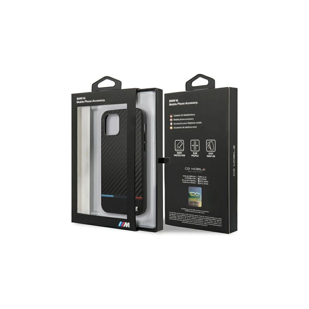Hurtownia GSM - Case BMW BMHCP12SPUCARTCBK Apple iPhone 12 mini schwarz/hardcase M Collection PU Carbon Stripe - BMW094BLK - {ean13} - Hurt