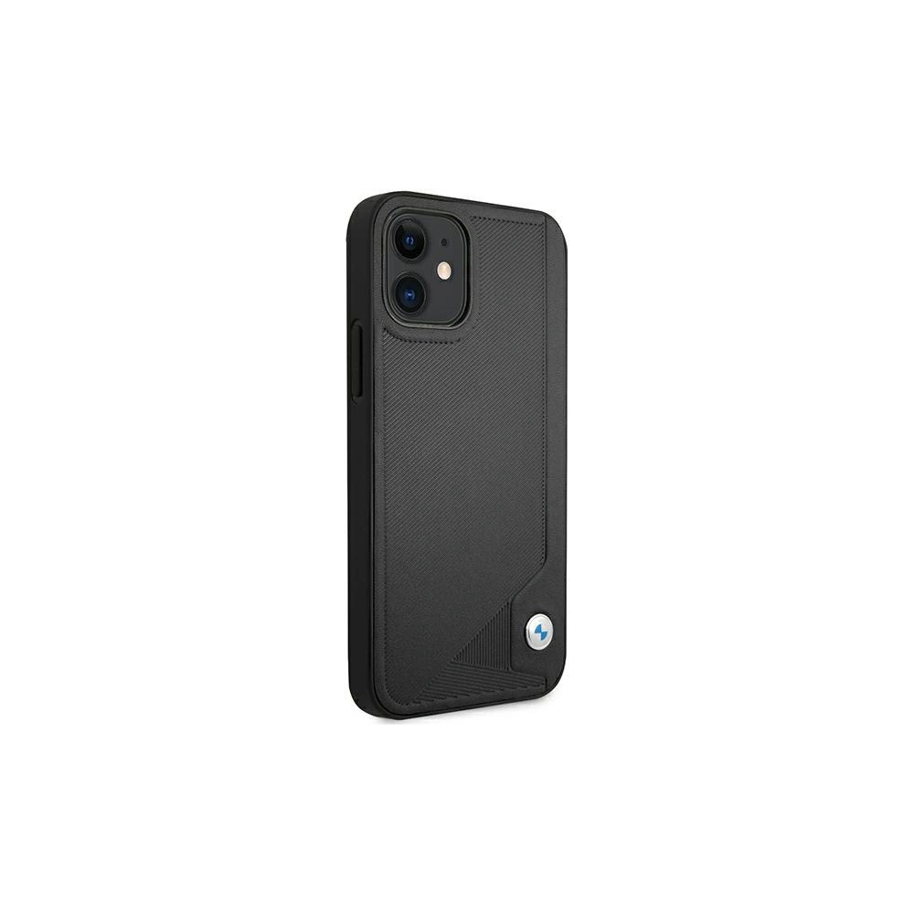 Hurtownia GSM - Etui BMW BMHCP12SRCDPK Apple iPhone 12 mini černý/black hardcase Leather Deboss - BMW095BLK - {ean13} - Hurt