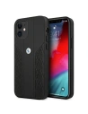 Case BMW BMHCP12SRSPPK Apple iPhone 12 mini schwarz/schwarz Hardcase Leder Curve Perforate