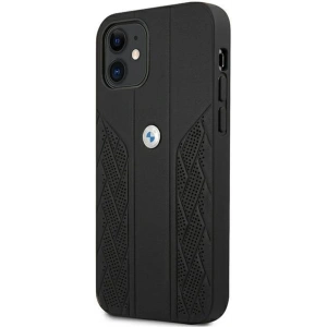 Hurtownia GSM - Etui BMW BMHCP12SRSPPK Apple iPhone 12 mini černý/black hardcase Leather Curve Perforate - BMW096BLK - {ean13} - Hurt