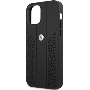 Hurtownia GSM - Case BMW BMHCP12SRSPPK Apple iPhone 12 mini schwarz/schwarz Hardcase Leder Curve Perforate - BMW096BLK - {ean13} - Hurt