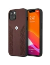 Etui BMW BMHCP13MRSPPR Apple iPhone 13 czerwony/red hardcase Leather Curve Perforate