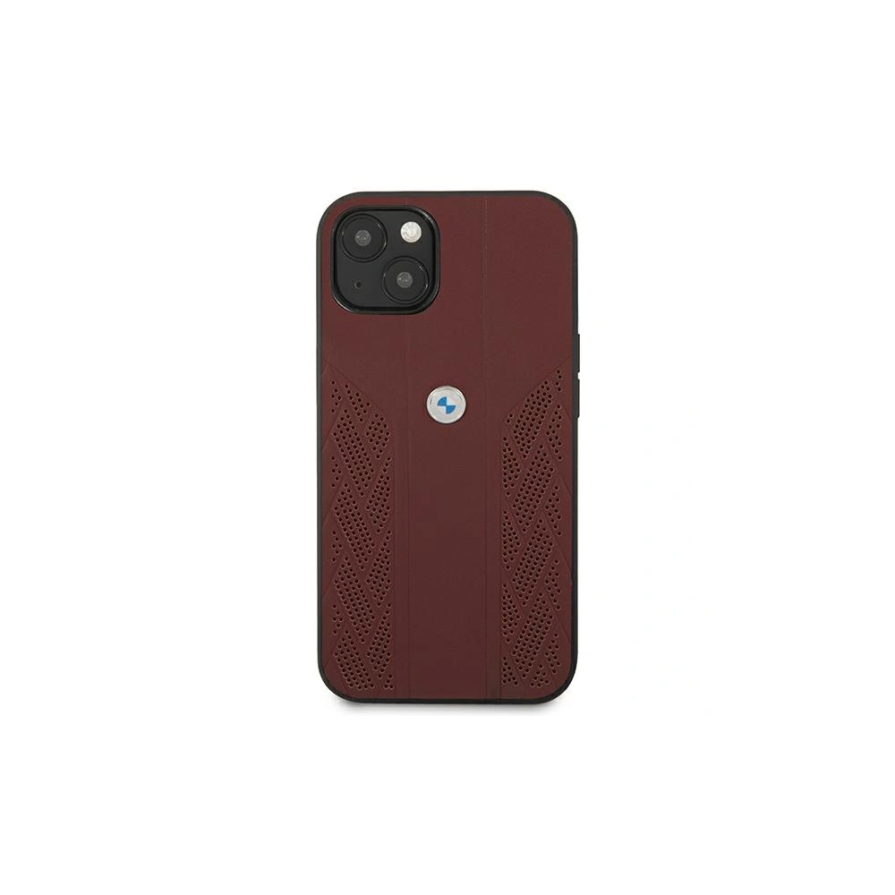 Hurtownia GSM - Etui BMW BMHCP13MRSPPR Apple iPhone 13 czerwony/red hardcase Leather Curve Perforate - BMW103RED - {ean13} - Hurt