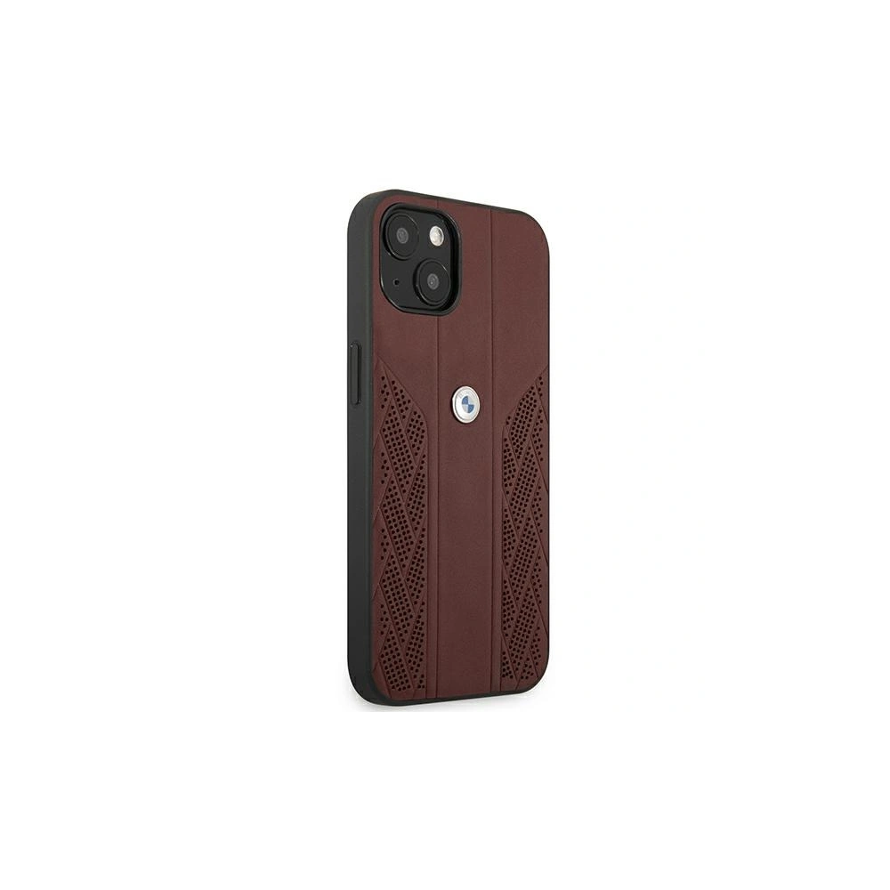 Hurtownia GSM - Etui BMW BMHCP13MRSPPR Apple iPhone 13 czerwony/red hardcase Leather Curve Perforate - BMW103RED - {ean13} - Hurt