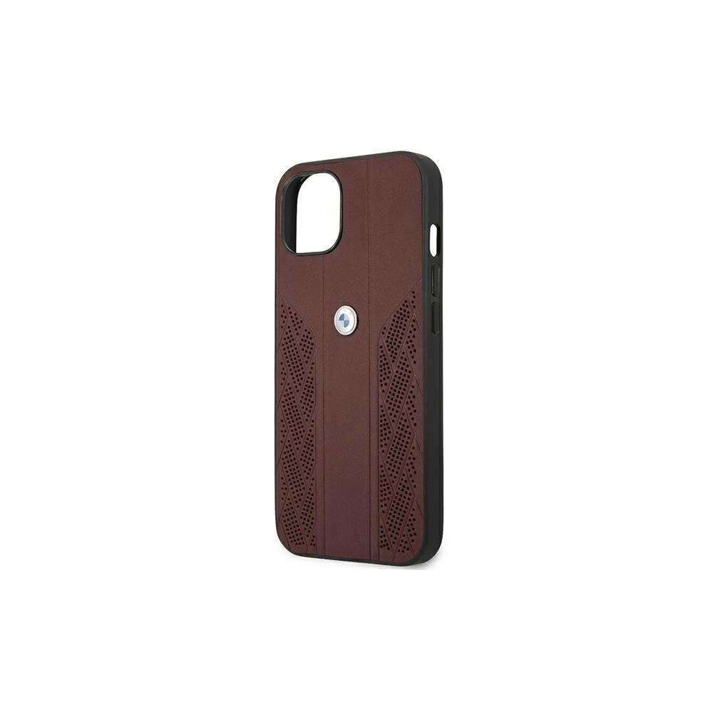 Hurtownia GSM - Etui BMW BMHCP13MRSPPR Apple iPhone 13 czerwony/red hardcase Leather Curve Perforate - BMW103RED - {ean13} - Hurt