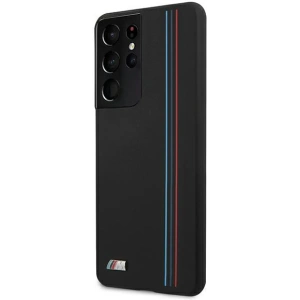 Hurtownia GSM - Etui BMW BMHCS21LSIVTBK Samsung Galaxy S21 Ultra czarny/black Silicone Stripes M Collection - BMW109BLK - {ean13} - Hurt