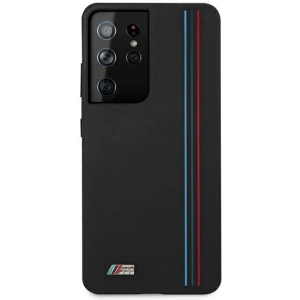 Hurtownia GSM - Etui BMW BMHCS21LSIVTBK Samsung Galaxy S21 Ultra czarny/black Silicone Stripes M Collection - BMW109BLK - {ean13} - Hurt