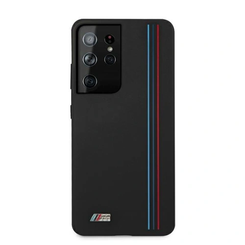 Etui BMW BMHCS21LSIVTBK Samsung Galaxy S21 Ultra czarny/black Silicone Stripes M Collection
