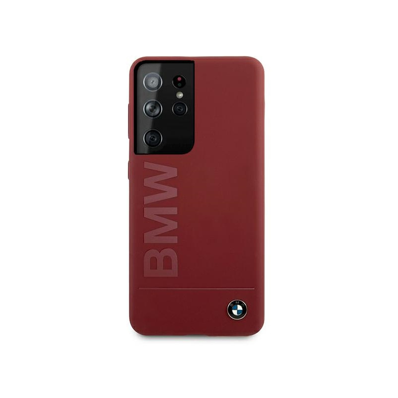 BMW Distributor - 3700740497432 - BMW111RED - BMW BMHCS21LSLBLRE Samsung Galaxy S21 Ultra red hardcase Silicone Signature Logo - B2B homescreen