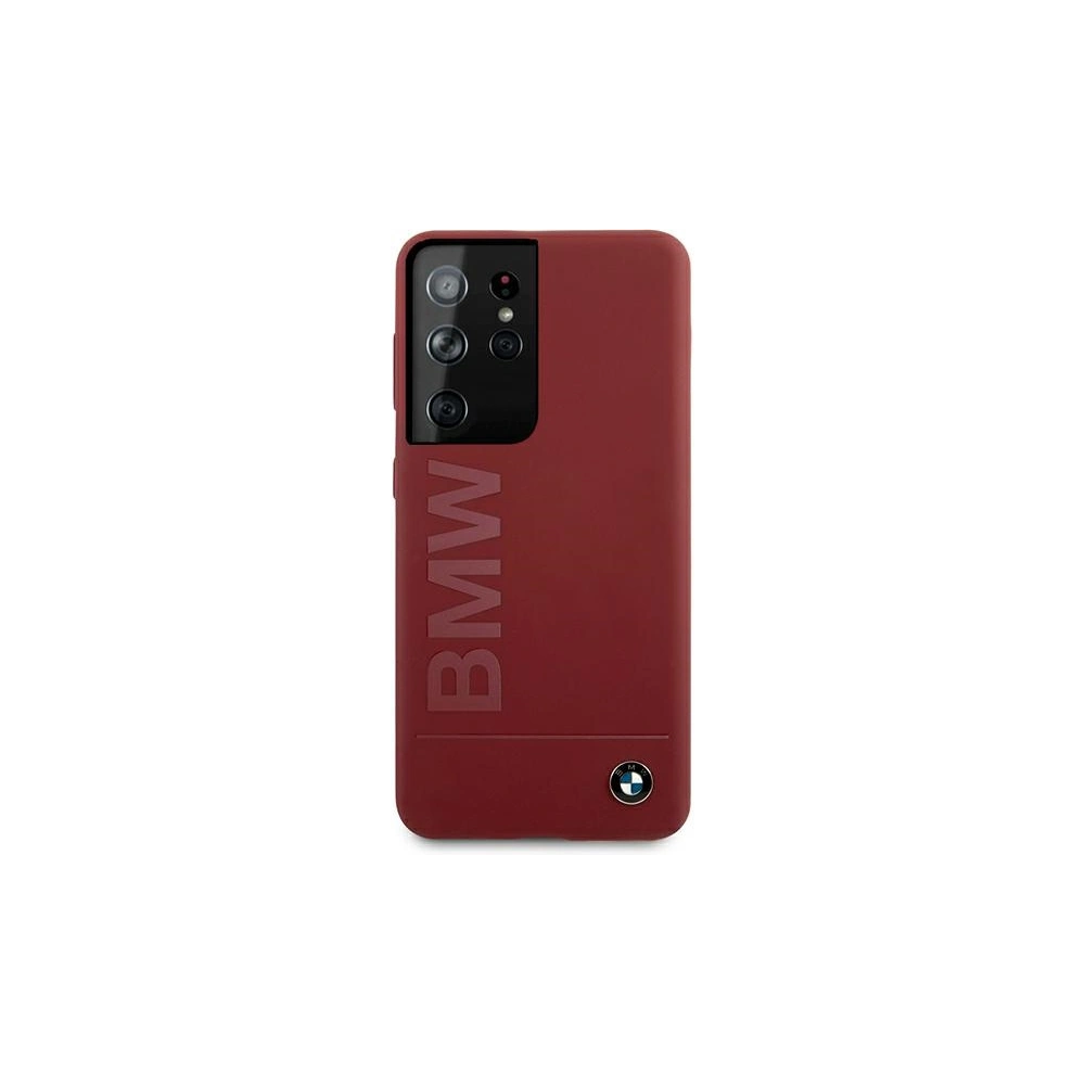 Hurtownia GSM - Etui BMW BMHCS21LSLBLRE Samsung Galaxy S21 Ultra červený/red hardcase Silicone Signature Logo - BMW111RED - {ean13} - Hurt