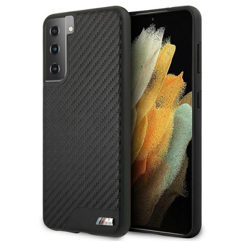 Etui BMW BMHCS21MCABBK Samsung Galaxy S21+ Plus czarny/black hardcase M Collection PU Carbon