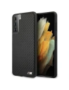 Case BMW BMHCS21MCABBK Samsung Galaxy S21+ Plus schwarz/hardcase M Collection PU Carbon