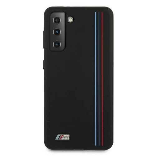 Etui BMW BMHCS21MSIVTBK Samsung Galaxy S21+ Plus czarny/black Silicone Stripes M Collection