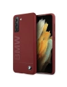 Case BMW BMHCS21MSLBLRE Samsung Galaxy S21+ Plus rot/red Hardcase Silikon Signature Logo