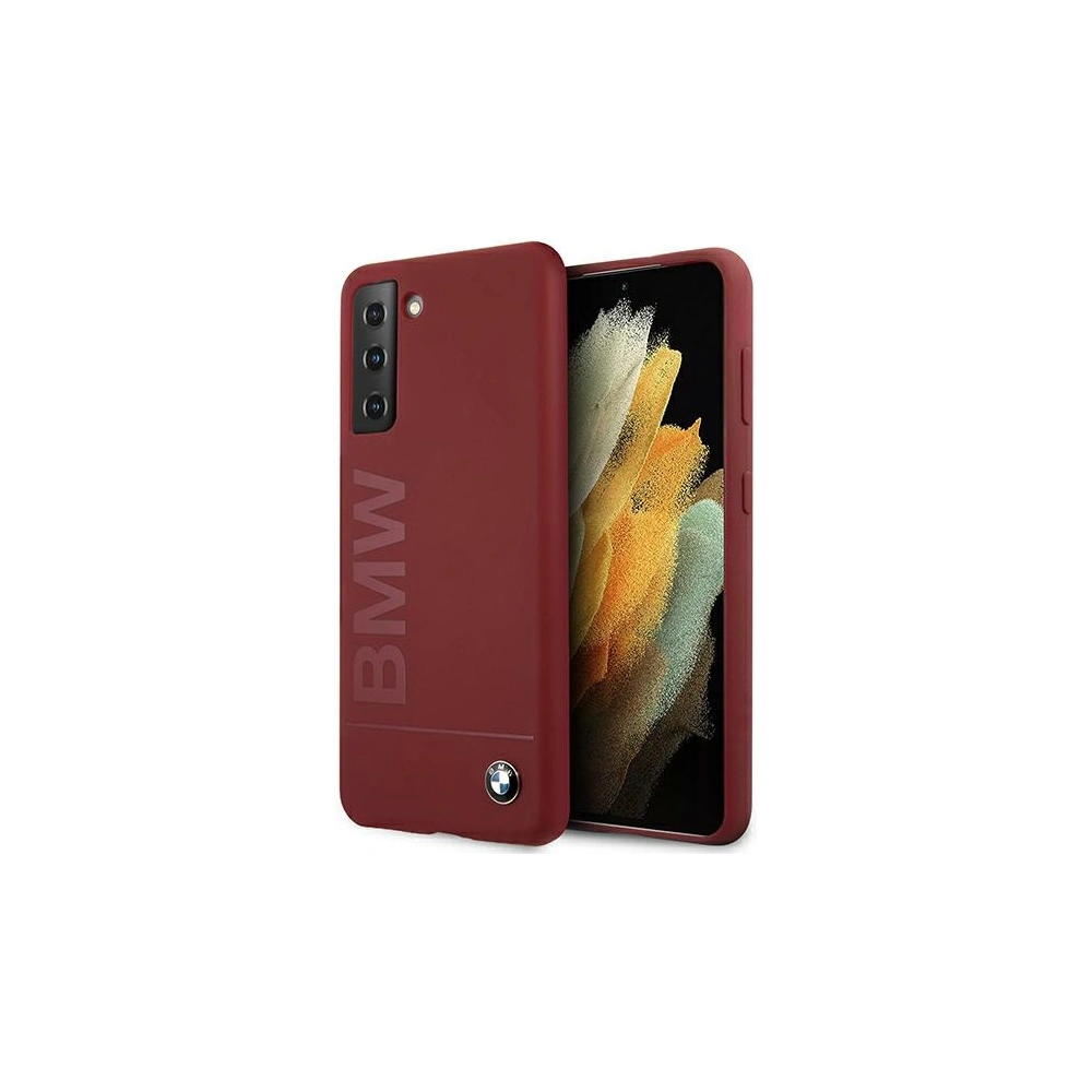 Hurtownia GSM - Etui BMW BMHCS21MSLBLRE Samsung Galaxy S21+ Plus červený/red hardcase Silicone Signature Logo - BMW121RED - {ean13} - Hurt