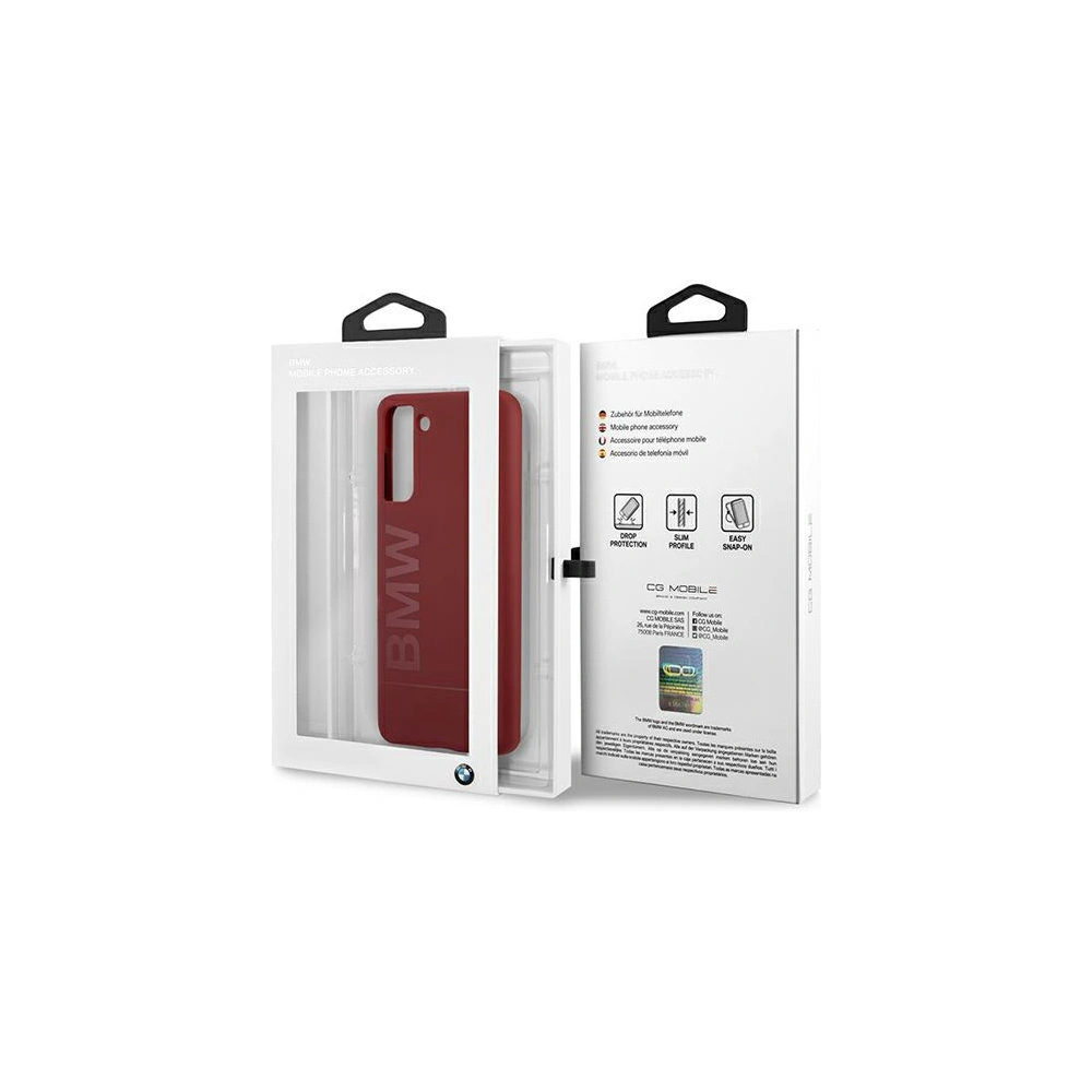 Hurtownia GSM - Etui BMW BMHCS21MSLBLRE Samsung Galaxy S21+ Plus červený/red hardcase Silicone Signature Logo - BMW121RED - {ean13} - Hurt