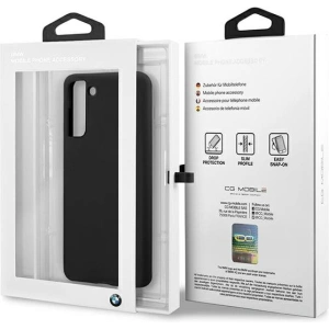 Wholesale BMW BMHCS21SSILBK Samsung Galaxy S21 black hardcase Silicone Signature - BMW127BLK - {ean13} - Hurt