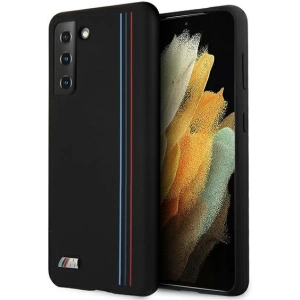 Wholesale BMW BMHCS21SSIVTBK Samsung Galaxy S21 black Silicone Stripes M Collection - BMW130BLK - {ean13} - Hurt