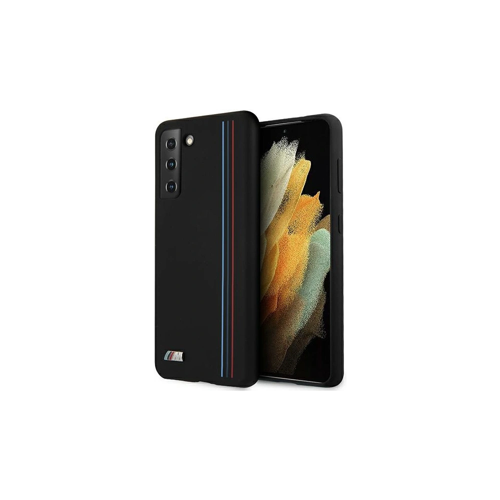 Hurtownia GSM - Etui BMW BMHCS21SSIVTBK Samsung Galaxy S21 černý/black Silicone Stripes M Collection - BMW130BLK - {ean13} - Hurt