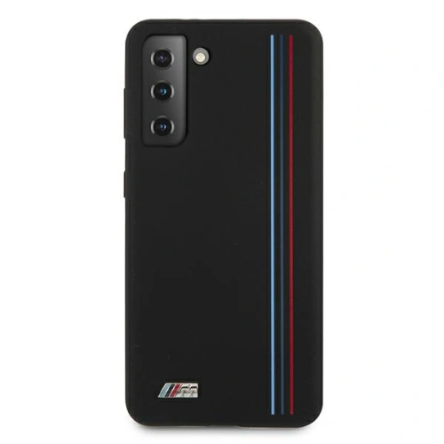 Etui BMW BMHCS21SSIVTBK Samsung Galaxy S21 czarny/black Silicone Stripes M Collection